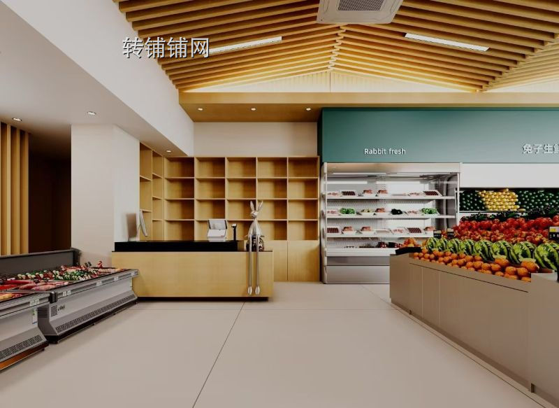 【门面转让】黔龙一号一期|109㎡生鲜店急转 全新品牌装修设备